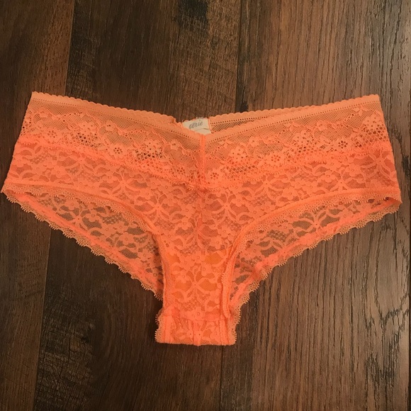 orange lace underwear